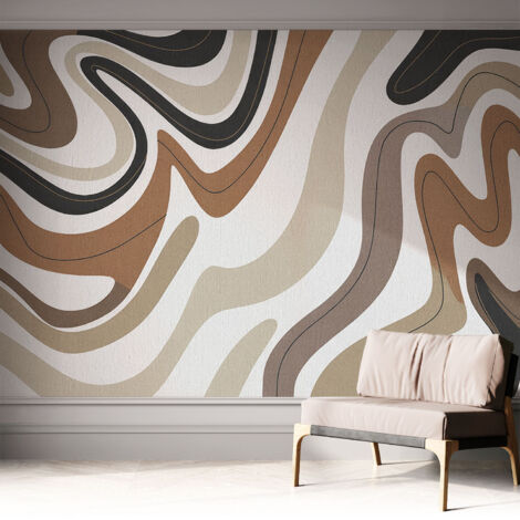 Tapete Selbstklebend - Fototapete mit Motiv - Wandtapete modern - Wandgestaltung Harmonische Wellen 312x219 cm