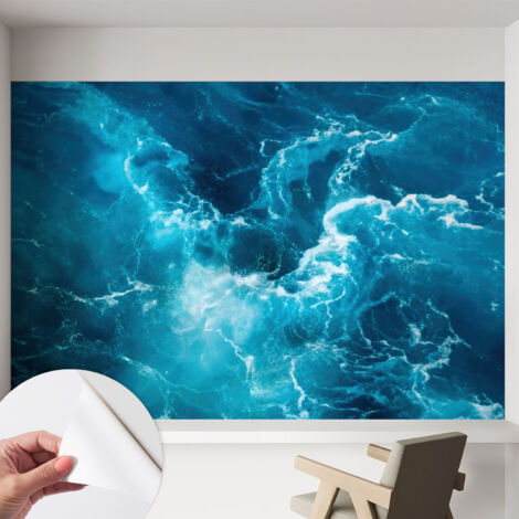 Tapete Selbstklebend - Fototapete mit Motiv - Wandtapete modern - Wandgestaltung Meereswirbel 152x104 cm