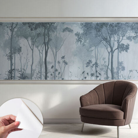 Tapete Selbstklebend - Fototapete mit Motiv - Wandtapete modern - Wandgestaltung Mystik des Waldes 250x104 cm