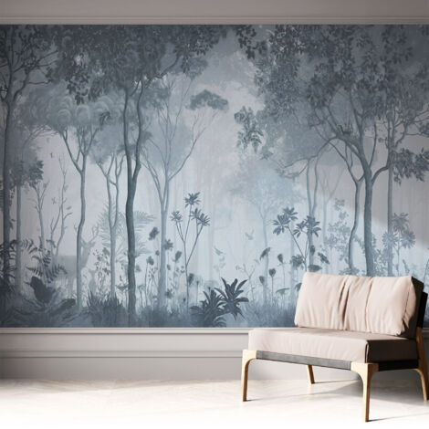 Tapete Selbstklebend - Fototapete mit Motiv - Wandtapete modern - Wandgestaltung Mystik des Waldes 312x219 cm