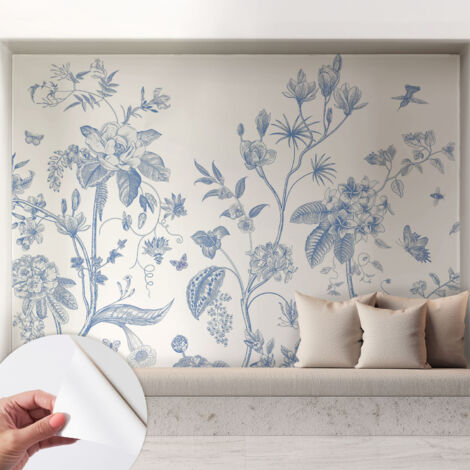 Tapete Selbstklebend - modernes Design - Wohnungsdeko - geruchslos - langlebig Blumenmuster 208x146 cm