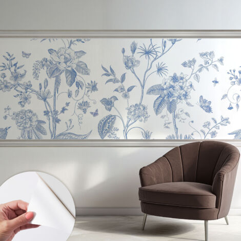 Tapete Selbstklebend - modernes Design - Wohnungsdeko - geruchslos - langlebig Blumenmuster 250x104 cm