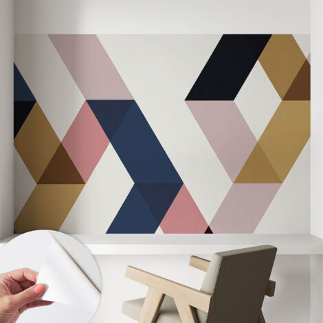 Tapete Selbstklebend - modernes Design - Wohnungsdeko - geruchslos - langlebig Bunte Rauten 104x70 cm