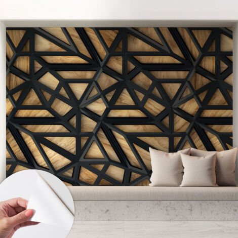 Tapete Selbstklebend - modernes Design - Wohnungsdeko - geruchslos - langlebig Geometrische Verbindung 208x146 cm