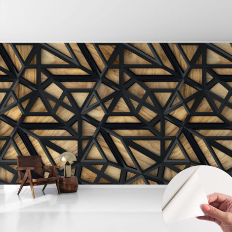 Tapete Selbstklebend - modernes Design - Wohnungsdeko - geruchslos - langlebig Geometrische Verbindung 416x254 cm