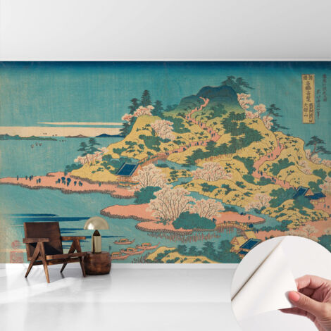 Tapete Selbstklebend - modernes Design - Wohnungsdeko - geruchslos - langlebig Japanische Landschaft 416x254 cm