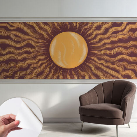 Tapete Selbstklebend - modernes Design - Wohnungsdeko - geruchslos - langlebig Sonnenstrahlen 250x104 cm