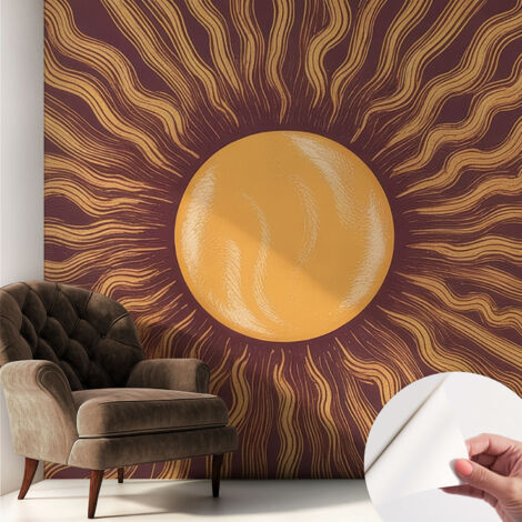Tapete Selbstklebend - modernes Design - Wohnungsdeko - geruchslos - langlebig Sonnenstrahlen 250x250 cm