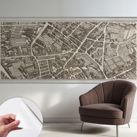 Tapete Selbstklebend - modernes Design - Wohnungsdeko - geruchslos - langlebig Städtisches Labyrinth 250x104 cm