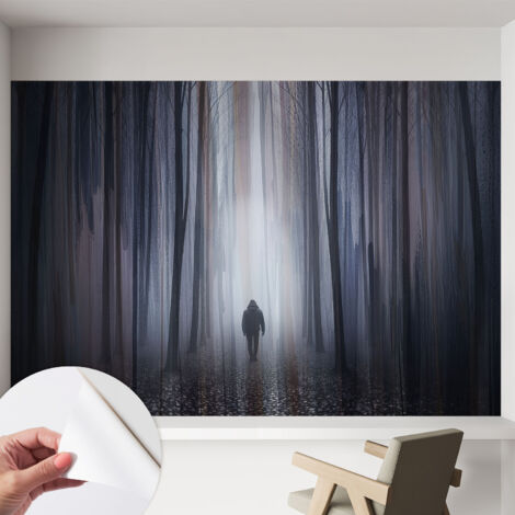 Tapete Selbstklebend - modernes Design - Wohnungsdeko - geruchslos - langlebig Waldstille 152x104 cm