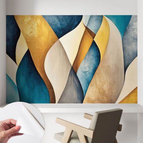 Tapete Selbstklebend - modernes Design - Wohnungsdeko - geruchslos - langlebig Wogende Abstraktion 104x70 cm