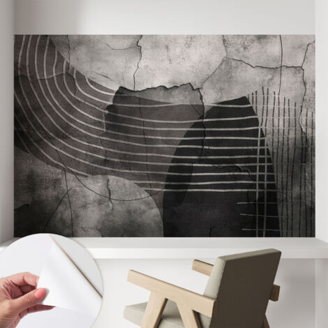 Tapete Selbstklebend - Wandtapete modern - Tapete mit Motiv - Tapete Schlafzimmer Abstrakte Linien 104x70 cm