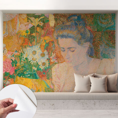 Tapete Selbstklebend - Wandtapete modern - Tapete mit Motiv - Tapete Schlafzimmer Blumenporträt 208x146 cm