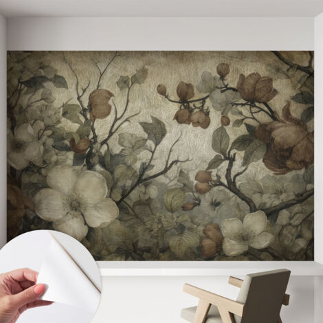 Tapete Selbstklebend - Wandtapete modern - Tapete mit Motiv - Tapete Schlafzimmer Blumenschönheit 152x104 cm