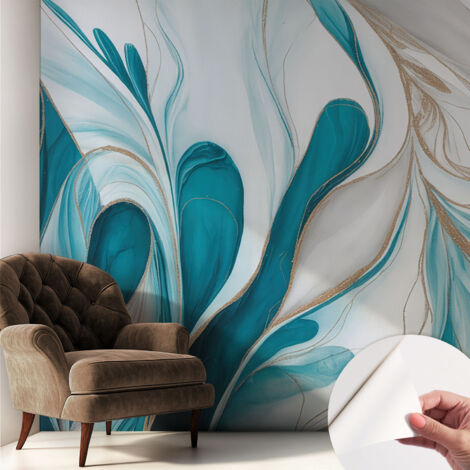 Tapete Selbstklebend - Wandtapete modern - Tapete mit Motiv - Tapete Schlafzimmer Fließende Muster 250x250 cm
