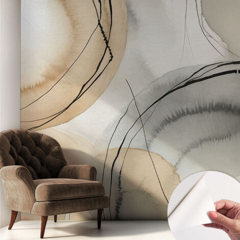 Tapete Selbstklebend - Wandtapete modern - Tapete mit Motiv - Tapete Schlafzimmer Geometrische Harmonie 250x250 cm