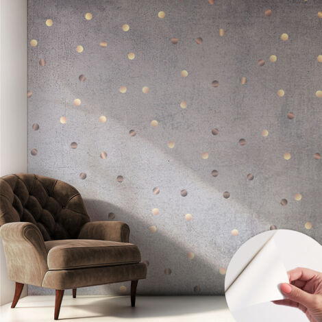 Tapete Selbstklebend - Wandtapete modern - Tapete mit Motiv - Tapete Schlafzimmer Symmetrische Punkte 250x250 cm