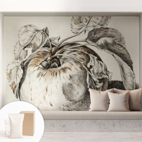 Tapete Tapete Vliestapete mit Kleber - Fototapete mit Motiv - Wandtapete modern - Wanddeko Apfelblätter 208x146 cm