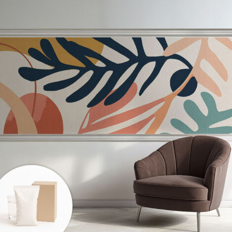 Tapete Tapete Vliestapete mit Kleber - Fototapete mit Motiv - Wandtapete modern - Wanddeko Blattmuster 250x104 cm