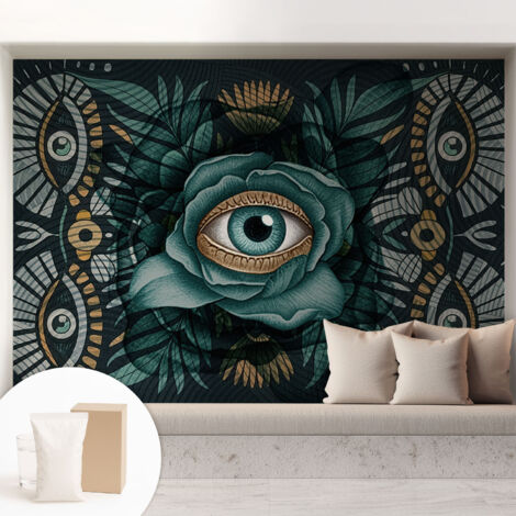 Tapete Tapete Vliestapete mit Kleber - Fototapete mit Motiv - Wandtapete modern - Wanddeko Blumenauge 208x146 cm