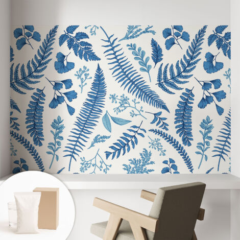 Tapete Tapete Vliestapete mit Kleber - Fototapete mit Motiv - Wandtapete modern - Wanddeko Botanische Muster 104x70 cm