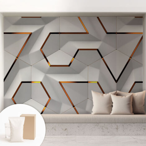 Tapete Tapete Vliestapete mit Kleber - Fototapete mit Motiv - Wandtapete modern - Wanddeko Dreidimensionale Muster 208x146 cm