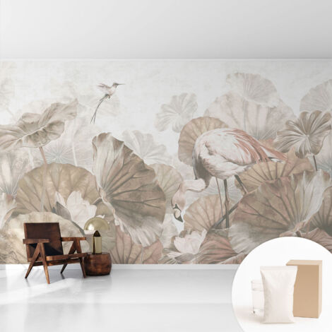 Tapete Tapete Vliestapete mit Kleber - Fototapete mit Motiv - Wandtapete modern - Wanddeko Elegante Natur 416x254 cm