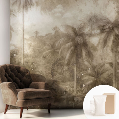 Tapete Tapete Vliestapete mit Kleber - Fototapete mit Motiv - Wandtapete modern - Wanddeko Exotische Landschaft 250x250 cm