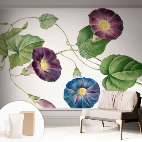 Tapete Tapete Vliestapete mit Kleber - Fototapete mit Motiv - Wandtapete modern - Wanddeko Floristische Eleganz 312x219 cm