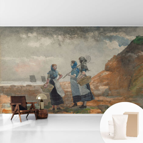 Tapete Tapete Vliestapete mit Kleber - Fototapete mit Motiv - Wandtapete modern - Wanddeko Heitere Küste 416x254 cm