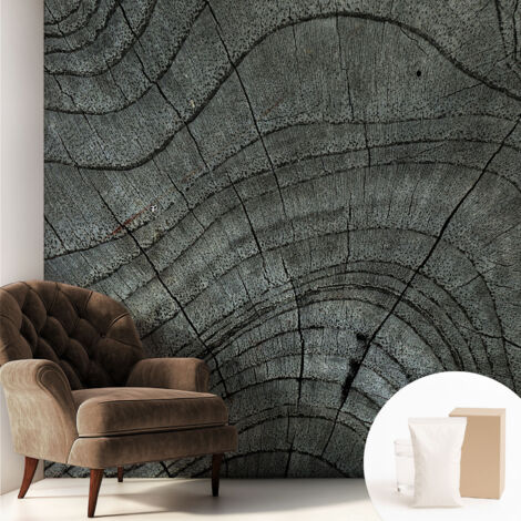 Tapete Tapete Vliestapete mit Kleber - Fototapete mit Motiv - Wandtapete modern - Wanddeko Maserungsmuster 250x250 cm
