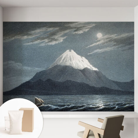 Tapete Tapete Vliestapete mit Kleber - Fototapete mit Motiv - Wandtapete modern - Wanddeko Mondnacht 152x104 cm