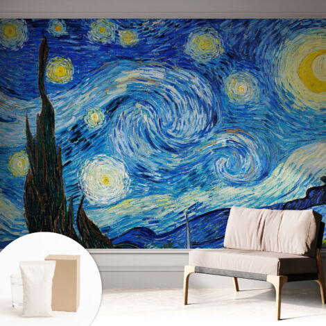 Tapete Tapete Vliestapete mit Kleber - Fototapete mit Motiv - Wandtapete modern - Wanddeko Nacht Himmel 312x219 cm