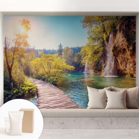 Tapete Tapete Vliestapete mit Kleber - Fototapete mit Motiv - Wandtapete modern - Wanddeko Natürliche Landschaft 208x146 cm