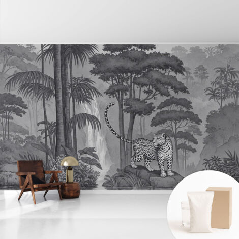 Tapete Tapete Vliestapete mit Kleber - Fototapete mit Motiv - Wandtapete modern - Wanddeko Tropischer Dschungel 416x254 cm