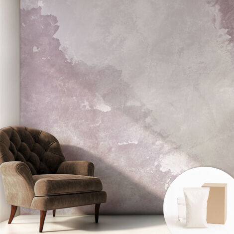 Tapete Tapete Vliestapete mit Kleber - Fototapete mit Motiv - Wandtapete modern - Wanddeko Violette Abstraktion 250x250 cm