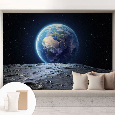 Tapete Tapete Vliestapete mit Kleber - Fototapete mit Motiv - Wandtapete modern - Wanddeko Weltraumpanorama 208x146 cm