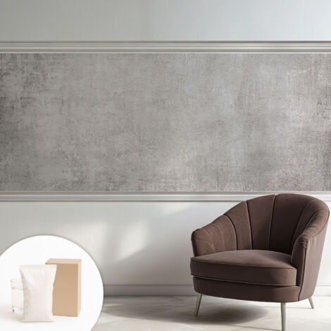 Tapete Vliestapete mit Kleber - abwaschbar - Arbeitszimmer - Esszimmer- Top Qualität Betonmuster 250x104 cm