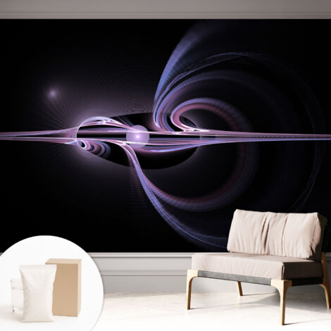 Tapete Vliestapete mit Kleber - abwaschbar - Arbeitszimmer - Esszimmer- Top Qualität Kosmische Abstraktion 312x219 cm
