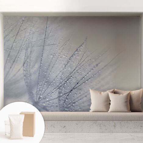 Tapete Vliestapete mit Kleber- abwaschbar - Raumgestaltung  Schlafzimmer Wohnzimmer Tapete Bespritzter Löwenzahn 208x146 cm