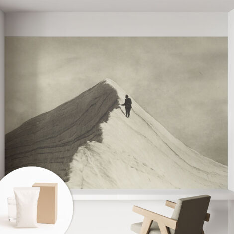 Tapete Vliestapete mit Kleber- abwaschbar - Raumgestaltung Schlafzimmer Wohnzimmer Tapete Einsamer Kletterer 152x104 cm