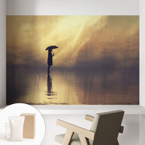 Tapete Vliestapete mit Kleber- abwaschbar - Raumgestaltung  Schlafzimmer Wohnzimmer Tapete Geheimnisvolle Szene 104x70 cm