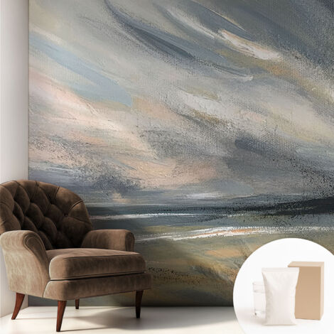 Tapete Vliestapete mit Kleber- abwaschbar - Raumgestaltung Schlafzimmer Wohnzimmer Tapete Morgenstille 250x250 cm