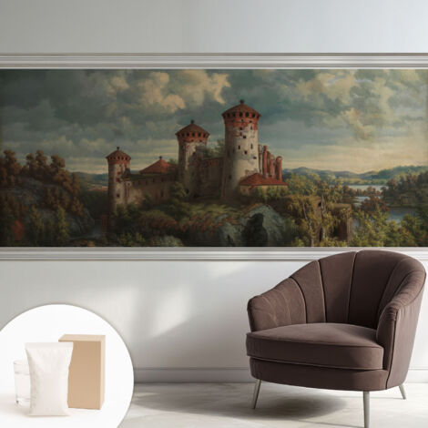 Tapete Vliestapete mit Kleber- abwaschbar - Raumgestaltung  Schlafzimmer Wohnzimmer Tapete Romantische Landschaft 250x104 cm
