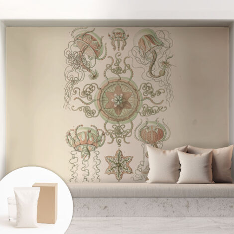 Tapete Vliestapete mit Kleber- abwaschbar - Raumgestaltung  Schlafzimmer Wohnzimmer Tapete Unterwasserwelt 208x146 cm