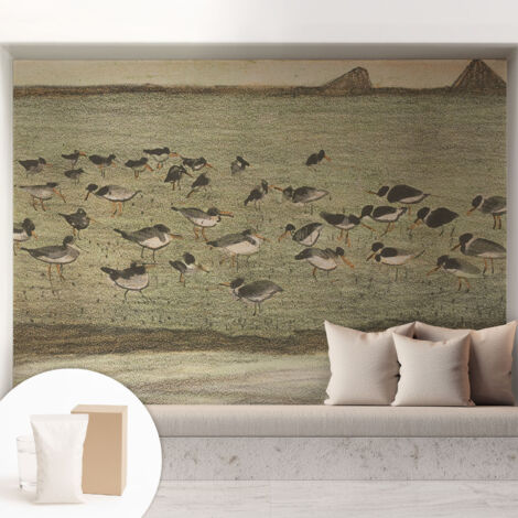 Tapete Vliestapete mit Kleber- abwaschbar - Raumgestaltung  Schlafzimmer Wohnzimmer Tapete Vogelruhe 208x146 cm