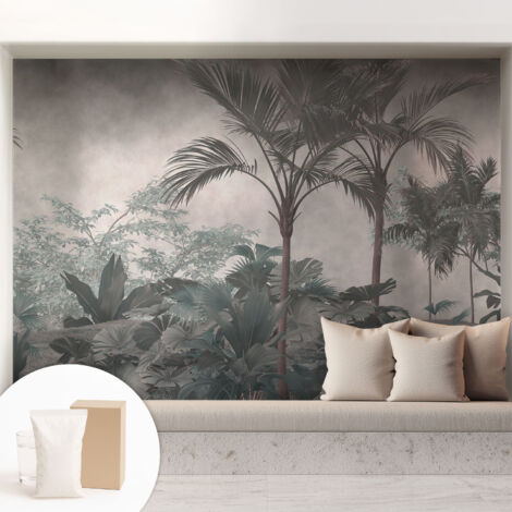 Tapete Vliestapete mit Kleber - abwaschbar - Tapete mit Motiv - trendige Wanddeko - elegant Fototapete  Exotische Natur 208x146 cm