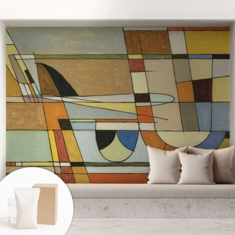 Tapete Vliestapete mit Kleber - abwaschbar - Tapete mit Motiv - trendige Wanddeko - elegant Fototapete  Geometrische Harmonie 208x146 cm