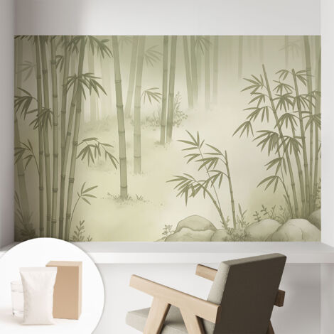 Tapete Vliestapete mit Kleber - abwaschbar - Tapete mit Motiv - trendige Wanddeko - elegant Fototapete  Ruhige Landschaft 104x70 cm