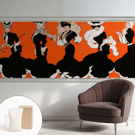 Tapete Vliestapete mit Kleber - abwaschbar - Tapete mit Motiv - trendige Wanddeko - elegant Fototapete  Weibliche Gewänder 250x104 cm